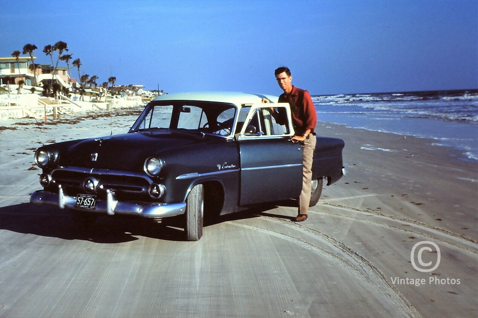 1950s Classic American Car on Daytona Beach Florida