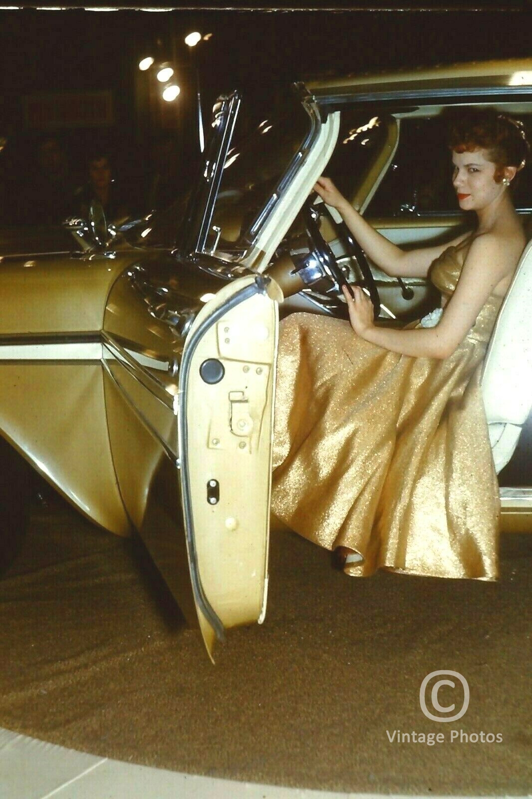 1950s NYC Photographic Show with Model in car
