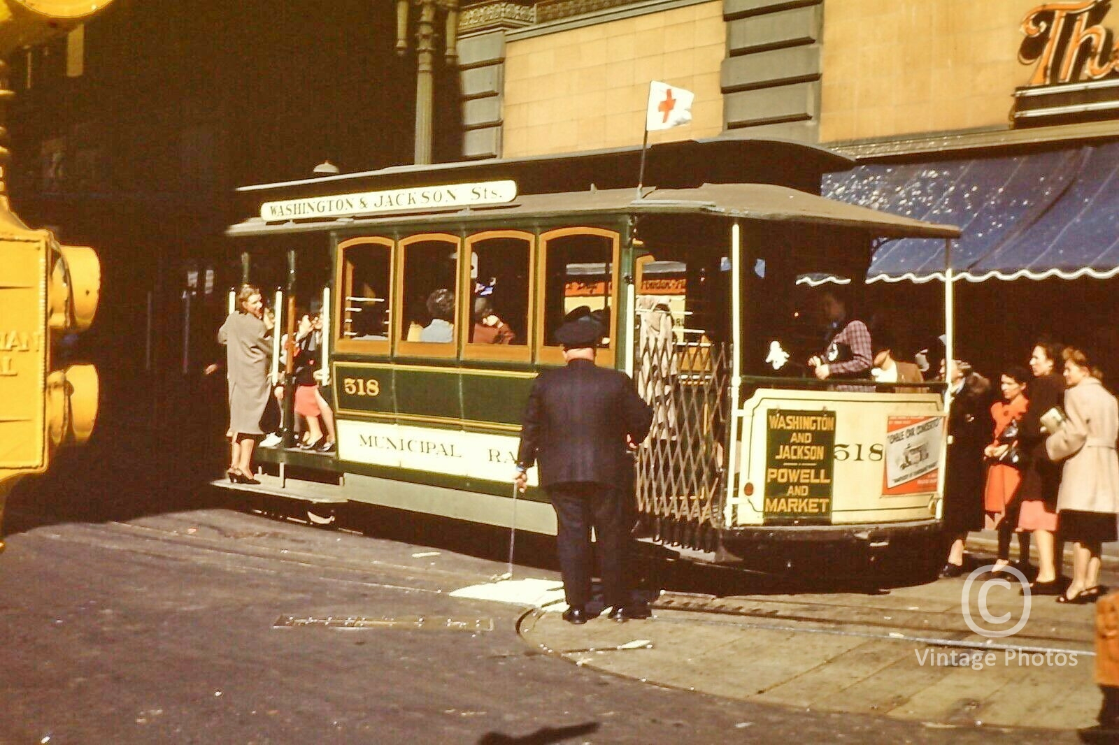 1940s San Francisco - Washington & Jackson Powell & Market Tram