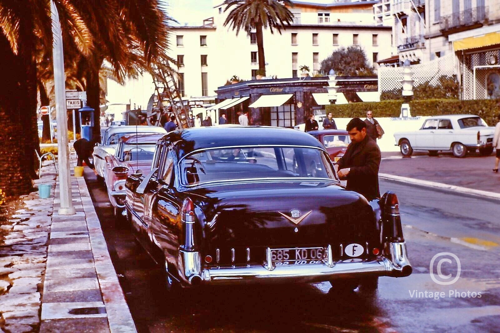1950s - Cartier + Cadillac La Croisette Cannes France