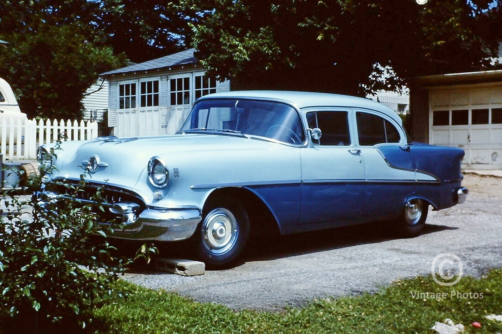 1950s Classic American Car two tone blue