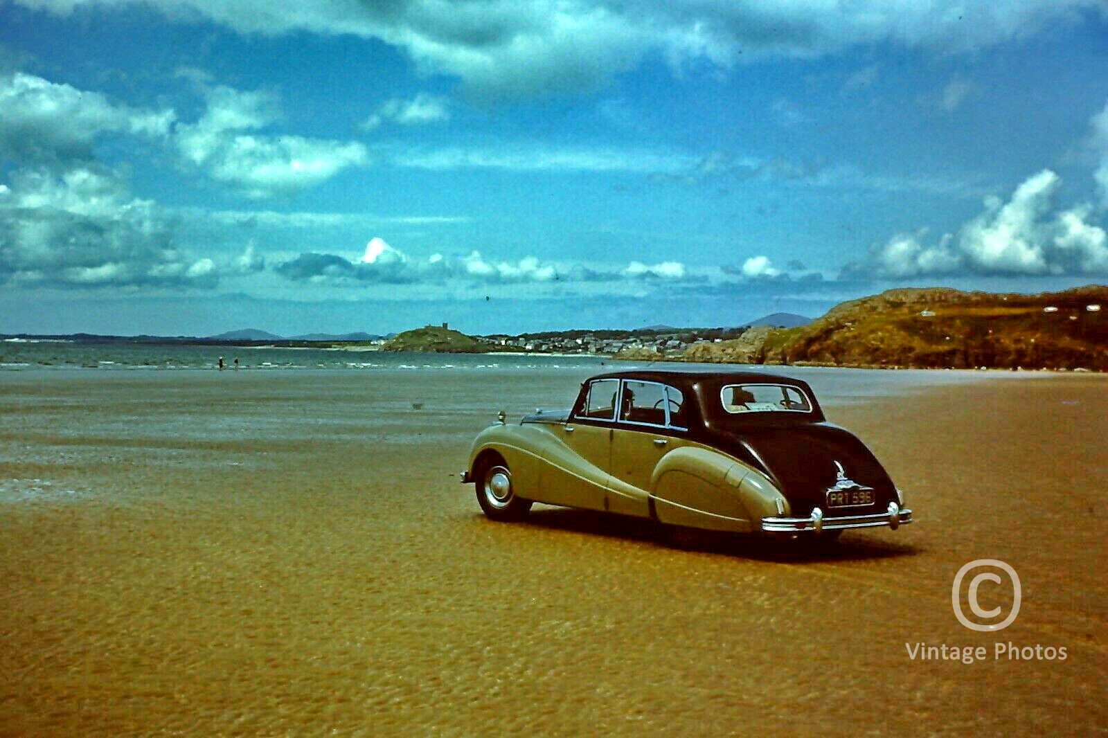 1950s Classic Car on Beach UK