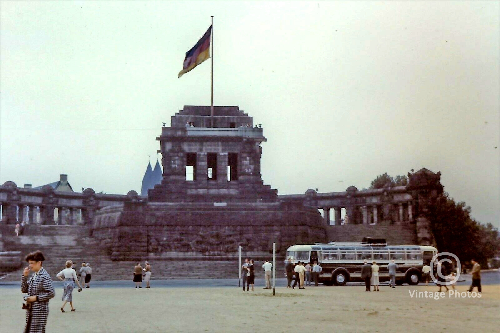 1950s Bombing Ruins of Monument in Koblenz