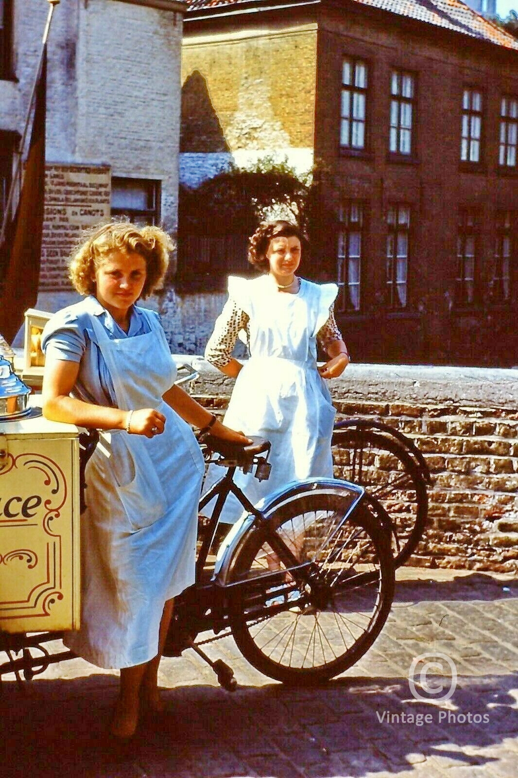 1950s Bruges - Ice Cream Delivery Bicycles