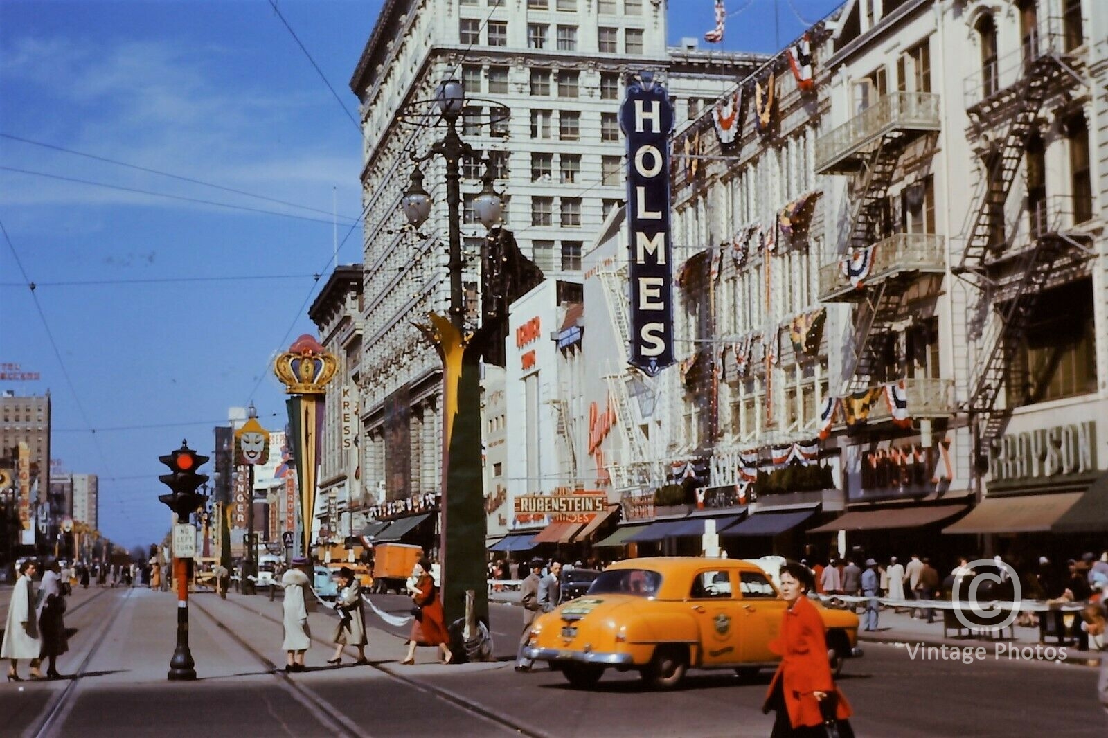 1955 New Orleans Canal Street - Holmes