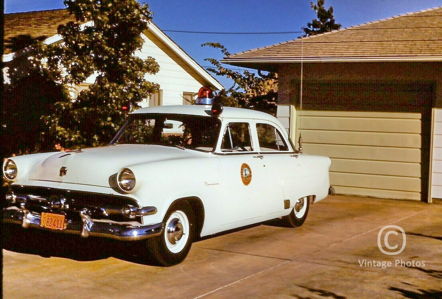 1959 Classic White American Police Car