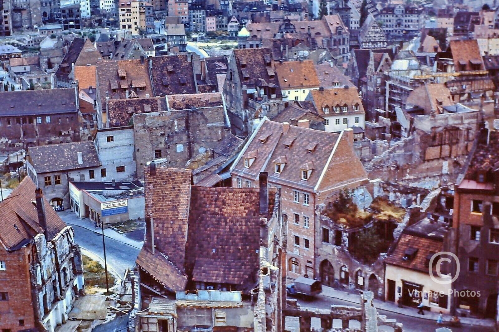1960 German Bombing Ruins Nuremberg