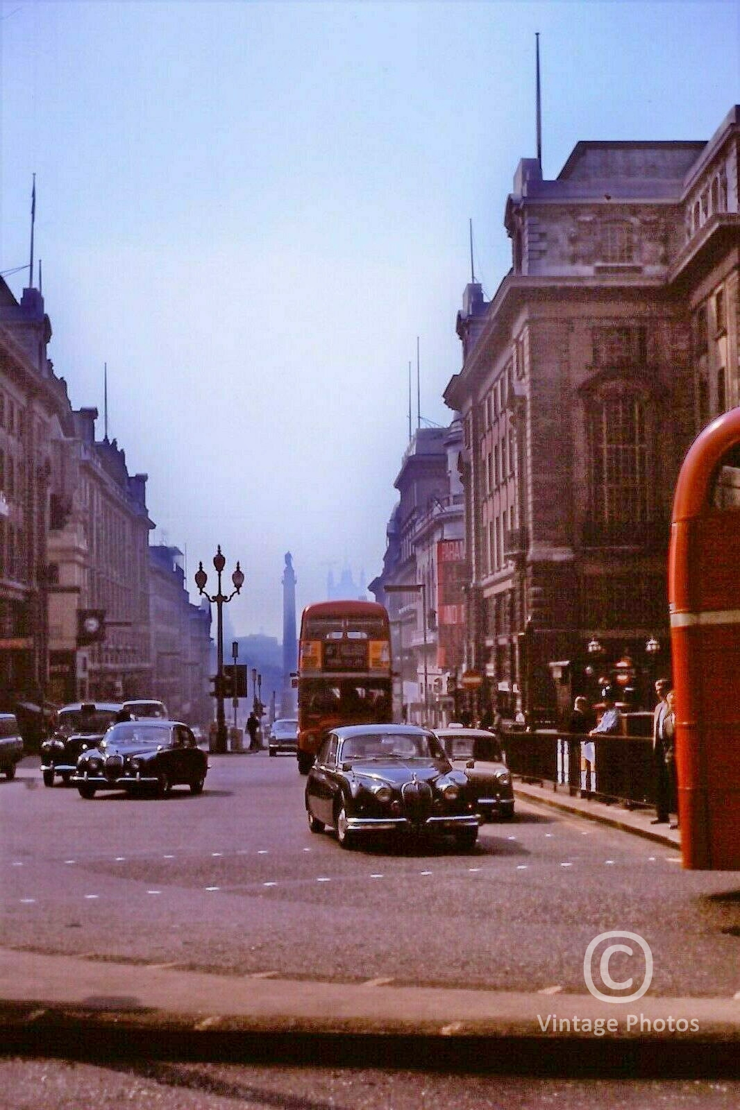 1960s Lower Regent St London, Jaguar, Cars & Buses