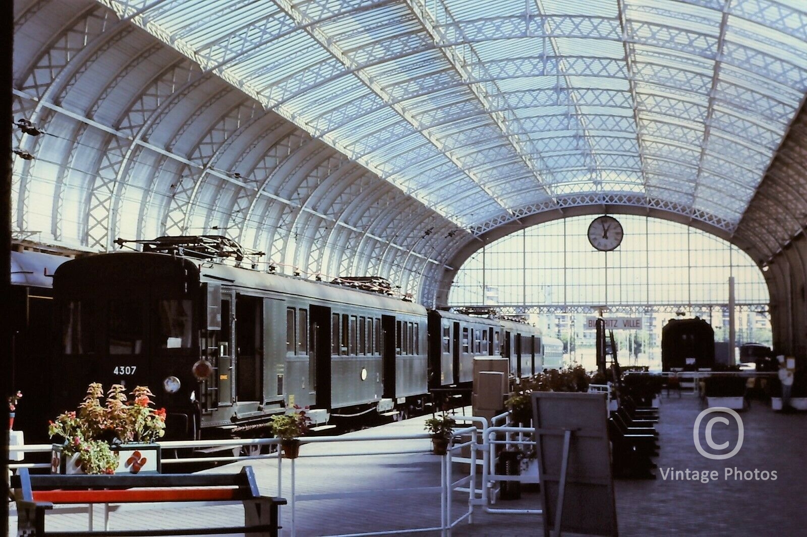 1960s Biarritz Ville France, Train Station, Gare Sept 1967