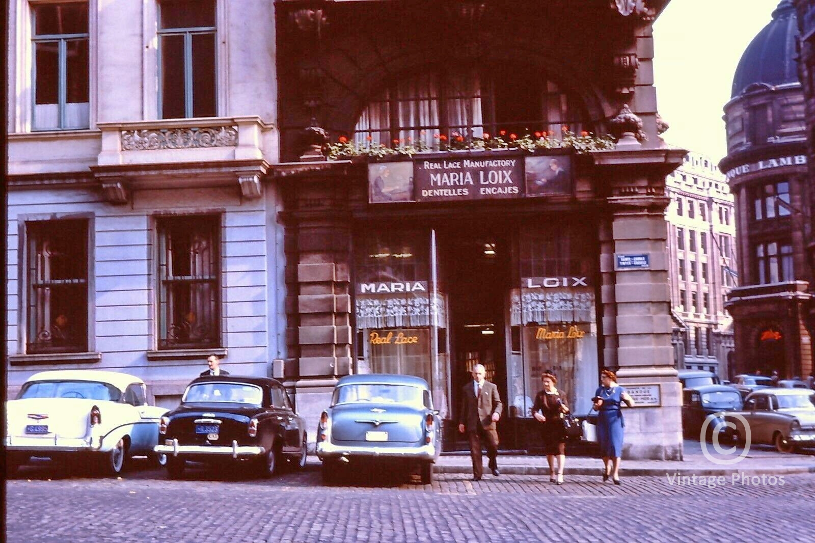 1961 Belgium, Brussels Street Scene, Cars & Shops
