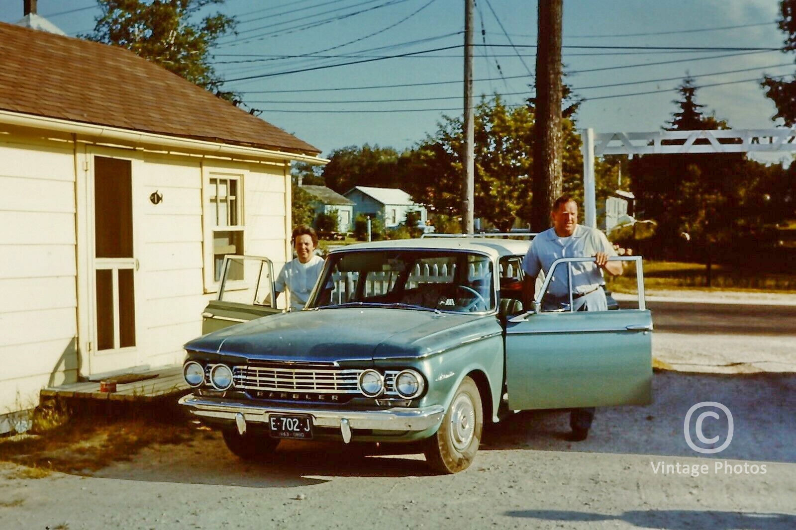 1963 Rambler Classic Car, Man & Woman, Ohio USA