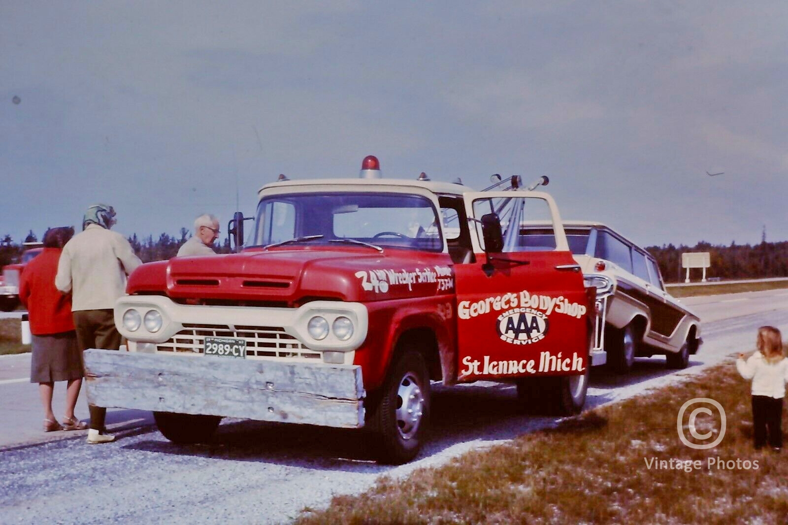 1963 AAA Tow Truck, George's Body Shop, St Ignace, Michigan USA