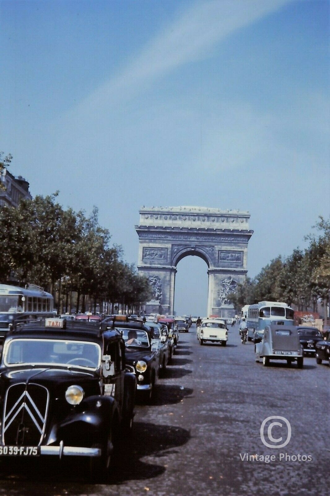 1950s Champs Elysees & Etoile, Paris, France