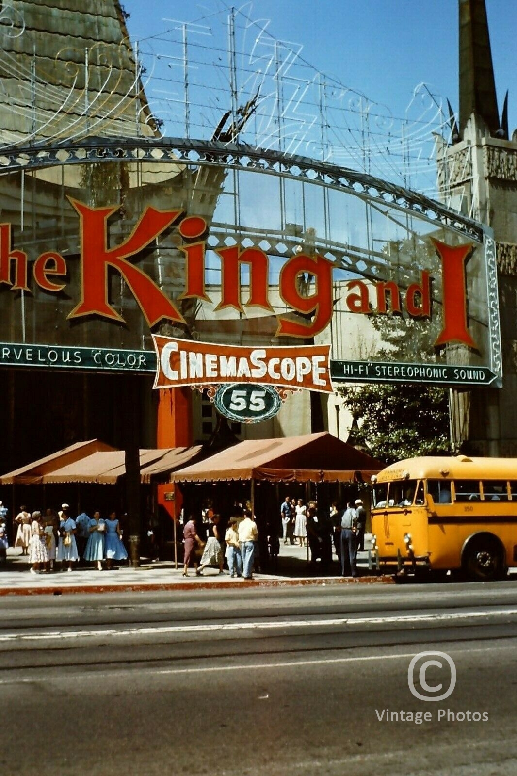 1950s Cinema showing  THE KING AND I 1956 Cinemascope 55
