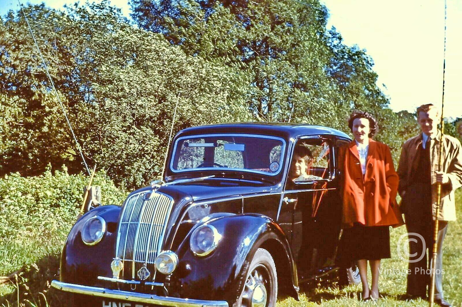 1950s Classic Car with people UK